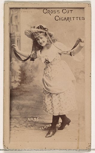 Card Number 35, Rose Temple, from the Actors and Actresses series (N145-1) issued by Duke Sons & Co. to promote Cross Cut Cigarettes