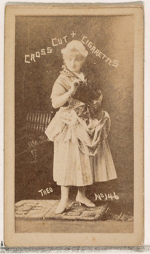 Card Number 146, Theo, from the Actors and Actresses series (N145-1) issued by Duke Sons & Co. to promote Cross Cut Cigarettes
