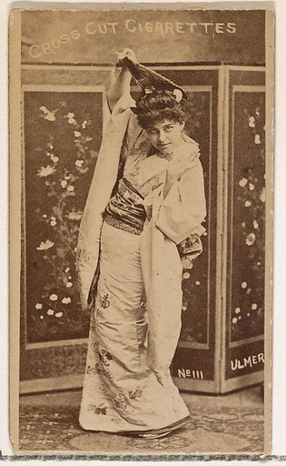 Card Number 111, Geraldine Ulmer, from the Actors and Actresses series (N145-1) issued by Duke Sons & Co. to promote Cross Cut Cigarettes