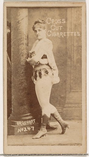 Card Number 247, Urquhart, from the Actors and Actresses series (N145-1) issued by Duke Sons & Co. to promote Cross Cut Cigarettes