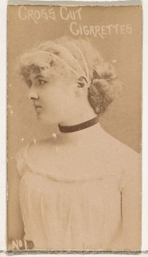 Card Number 1, from the Actors and Actresses series (N145-1) issued by Duke Sons & Co. to promote Cross Cut Cigarettes