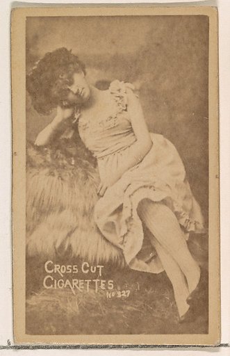 Card 327, from the Actors and Actresses series (N145-1) issued by Duke Sons & Co. to promote Cross Cut Cigarettes