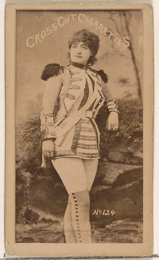 Card Number 124, from the Actors and Actresses series (N145-1) issued by Duke Sons & Co. to promote Cross Cut Cigarettes