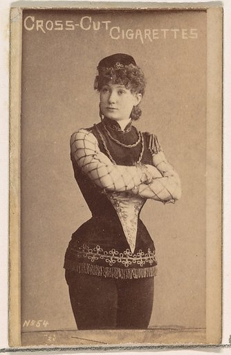 Card Number 54, from the Actors and Actresses series (N145-1) issued by Duke Sons & Co. to promote Cross Cut Cigarettes