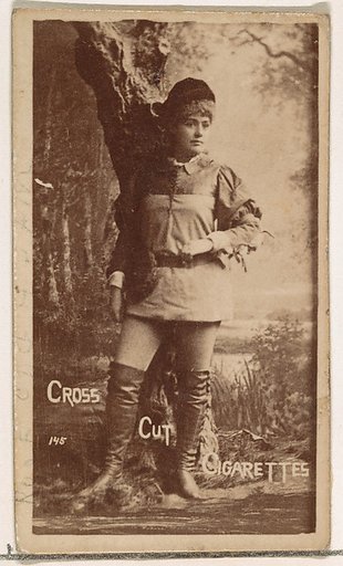 Card Number 145, from the Actors and Actresses series (N145-1) issued by Duke Sons & Co. to promote Cross Cut Cigarettes