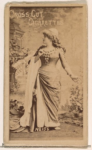 Card Number 156, from the Actors and Actresses series (N145-1) issued by Duke Sons & Co. to promote Cross Cut Cigarettes
