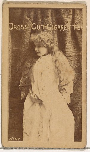 Card Number 117, from the Actors and Actresses series (N145-1) issued by Duke Sons & Co. to promote Cross Cut Cigarettes