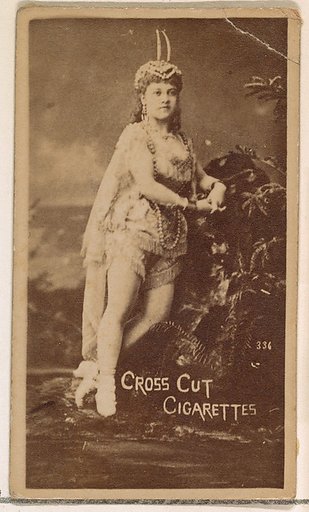 Card Number 336, from the Actors and Actresses series (N145-1) issued by Duke Sons & Co. to promote Cross Cut Cigarettes