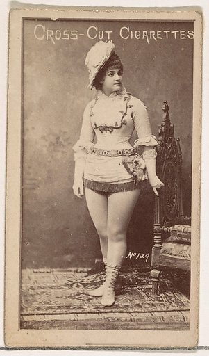 Card Number 129, from the Actors and Actresses series (N145-1) issued by Duke Sons & Co. to promote Cross Cut Cigarettes