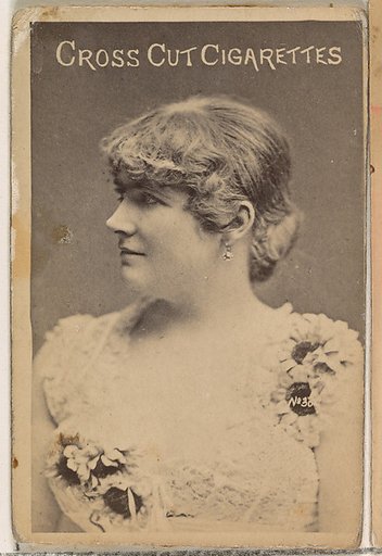 Card Number 38, from the Actors and Actresses series (N145-1) issued by Duke Sons & Co. to promote Cross Cut Cigarettes
