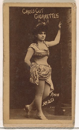 Card Number 251, Ames, from the Actors and Actresses series (N145-1) issued by Duke Sons & Co. to promote Cross Cut Cigarettes