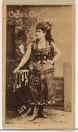 Card Number 253, Ballani, from the Actors and Actresses series (N145-1) issued by Duke Sons & Co. to promote Cross Cut Cigarettes