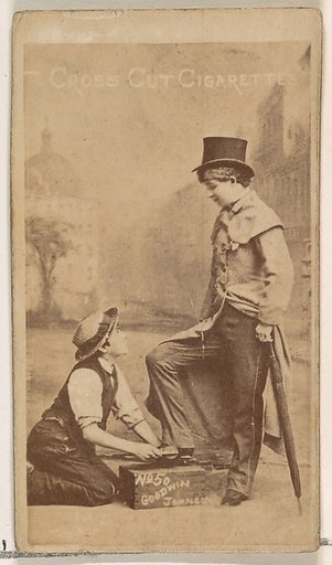 Card Number 50, Goodwin and Johnson, from the Actors and Actresses series (N145-1) issued by Duke Sons & Co. to promote Cross Cut Cigarettes