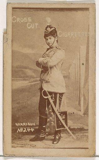 Card Number 244, Harrison, from the Actors and Actresses series (N145-1) issued by Duke Sons & Co. to promote Cross Cut Cigarettes