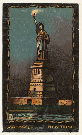 Statue of Liberty, New York, from the Transparencies series (N137) issued by W. Duke, Sons & Co. to promote Honest Long Cut Tobacco