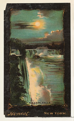 Niagara Falls, from the Transparencies series (N137) issued by W. Duke, Sons & Co. to promote Honest Long Cut Tobacco