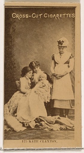 Card Number 125, Kate Claxton, from the Actors and Actresses series (N145-2) issued by Duke Sons & Co. to promote Cross Cut Cigarettes