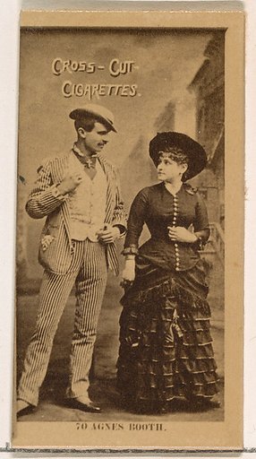 Card Number 70, Agnes Booth, from the Actors and Actresses series (N145-2) issued by Duke Sons & Co. to promote Cross Cut Cigarettes
