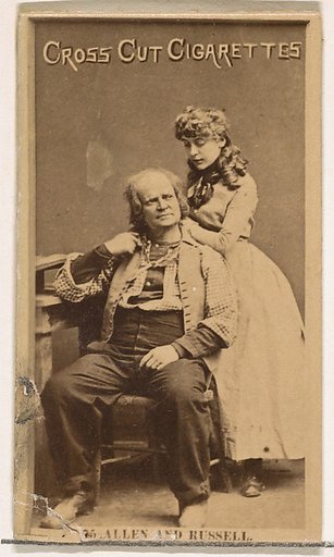 Card Number 75, Allen and Russell, from the Actors and Actresses series (N145-2) issued by Duke Sons & Co. to promote Cross Cut Cigarettes