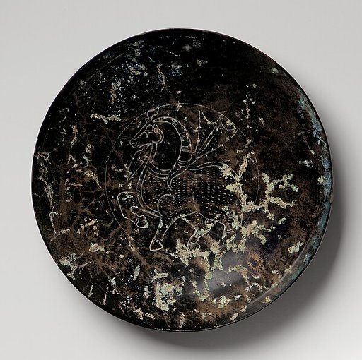 Plate with Horse Decoration