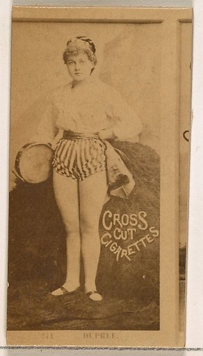 Card Number 241, Dupree, from the Actors and Actresses series (N145-2) issued by Duke Sons & Co. to promote Cross Cut Cigarettes