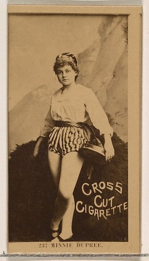 Card Number 237, Minnie Dupree, from the Actors and Actresses series (N145-2) issued by Duke Sons & Co. to promote Cross Cut Cigarettes