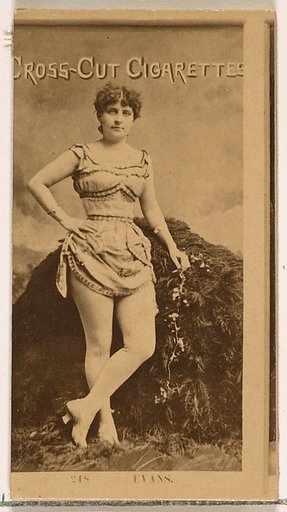 Card Number 218, Evans, from the Actors and Actresses series (N145-2) issued by Duke Sons & Co. to promote Cross Cut Cigarettes