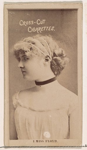 Card Number 1, Miss Floyd, from the Actors and Actresses series (N145-2) issued by Duke Sons & Co. to promote Cross Cut Cigarettes