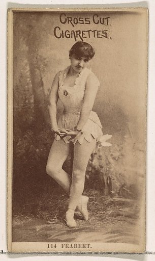 Card Number 114, Frabert, from the Actors and Actresses series (N145-2) issued by Duke Sons & Co. to promote Cross Cut Cigarettes