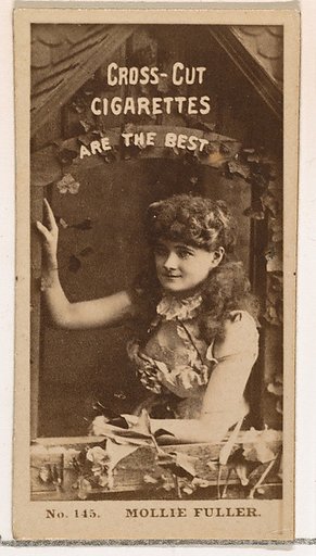 Card Number 145, Miss Fuller, from the Actors and Actresses series (N145-2) issued by Duke Sons & Co. to promote Cross Cut Cigarettes