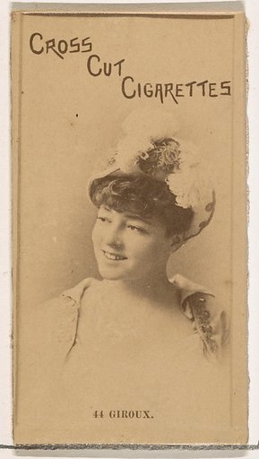 Card Number 44, Giroux, from the Actors and Actresses series (N145-2) issued by Duke Sons & Co. to promote Cross Cut Cigarettes