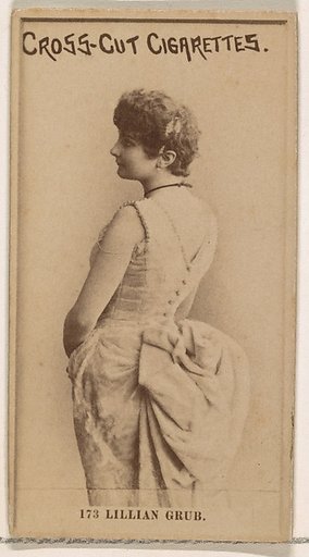 Card Number 173, Lillian Grubb, from the Actors and Actresses series (N145-2) issued by Duke Sons & Co. to promote Cross Cut Cigarettes