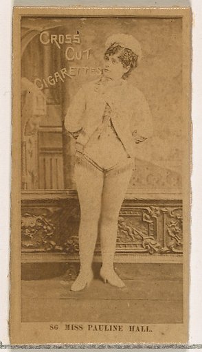 Card Number 86, Miss Pauline Hall, from the Actors and Actresses series (N145-2) issued by Duke Sons & Co. to promote Cross Cut Cigarettes