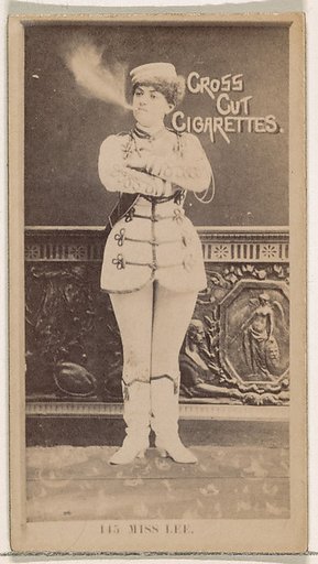 Card Number 145, Miss Lee, from the Actors and Actresses series (N145-2) issued by Duke Sons & Co. to promote Cross Cut Cigarettes