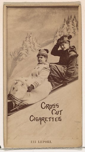 Card Number 113, Lepori, from the Actors and Actresses series (N145-2) issued by Duke Sons & Co. to promote Cross Cut Cigarettes