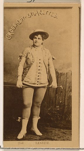 Card Number 251, Lester, from the Actors and Actresses series (N145-2) issued by Duke Sons & Co. to promote Cross Cut Cigarettes