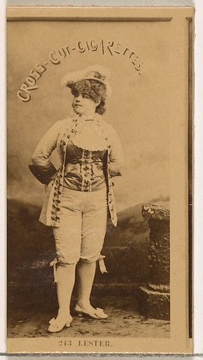 Card Number 243, Lester, from the Actors and Actresses series (N145-2) issued by Duke Sons & Co. to promote Cross Cut Cigarettes