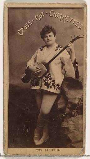 Card Number 239, Lester, from the Actors and Actresses series (N145-2) issued by Duke Sons & Co. to promote Cross Cut Cigarettes