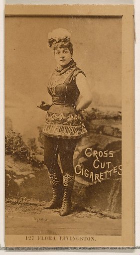 Card Number 127, Flora Livingston, from the Actors and Actresses series (N145-2) issued by Duke Sons & Co. to promote Cross Cut Cigarettes