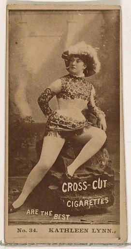 Card Number 34, Kathleen Lynn, from the Actors and Actresses series (N145-2) issued by Duke Sons & Co. to promote Cross Cut Cigarettes