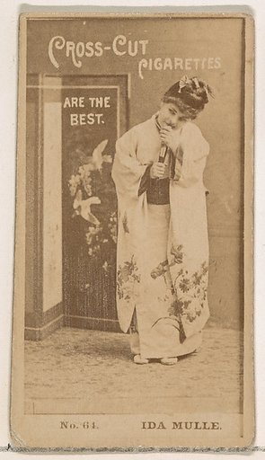 Card Number 64, Ida Mulle, from the Actors and Actresses series (N145-2) issued by Duke Sons & Co. to promote Cross Cut Cigarettes