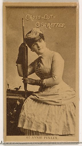 Card Number 62, Annie Pixley, from the Actors and Actresses series (N145-2) issued by Duke Sons & Co. to promote Cross Cut Cigarettes