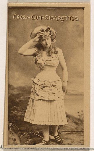 Lillian Russell, from the Actors and Actresses series (N145-2) issued by Duke Sons & Co. to promote Cross Cut Cigarettes