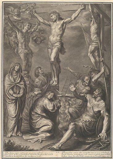 Christ on the Cross Speaks with the Good Prisoner, from The Passion of Christ, plate 20