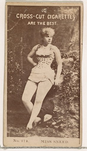 Card Number 174, Miss Sneed, from the Actors and Actresses series (N145-2) issued by Duke Sons & Co. to promote Cross Cut Cigarettes