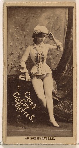 Card Number 40, Sommerville, from the Actors and Actresses series (N145-2) issued by Duke Sons & Co. to promote Cross Cut Cigarettes