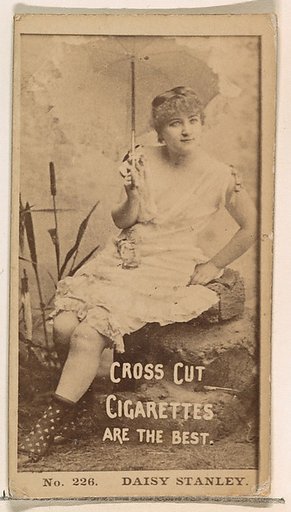 Card Number 226, Daisy Stanley, from the Actors and Actresses series (N145-2) issued by Duke Sons & Co. to promote Cross Cut Cigarettes