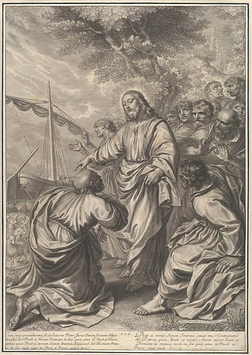 Christ Giving Custody of His Herds to St. Peter, from The Passion of Christ, plate 30