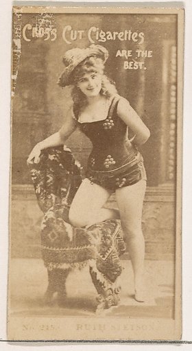 Card Number 245, Ruth Stetson, from the Actors and Actresses series (N145-2) issued by Duke Sons & Co. to promote Cross Cut Cigarettes