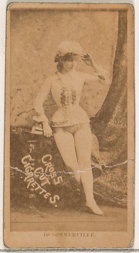 Card Number 40, Sommerville, from the Actors and Actresses series (N145-2) issued by Duke Sons & Co. to promote Cross Cut Cigarettes